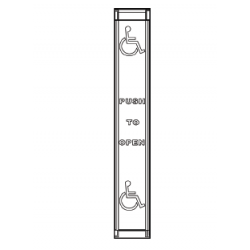 Cal-Royal ACT-36 Series Parts & Accessories, 36” Vertical Actuator Bar with logo & text