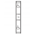 Cal-Royal ACT-36 36" Vertical Actuator Bar W/ Logo & Text, For 8600 Series