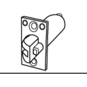 Cal-Royal CAL750 2 ¾” Backset, 2 ¼” x 1-1/8” faceplate, ¾” throw, anti-friction Dead latch for pairs of fire doors