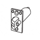 Cal-Royal GND750 2 ¾” x 1-1/8” x ¾” throw, anti-friction Dead latch for pairs of fire doors
