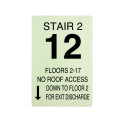 Safe-T-Nose ISID Egress Signs Stair Floor ID - 12" x 18"