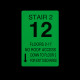 Safe T-Nose ISID Egress Signs Stair Floor ID - 12" x 18"