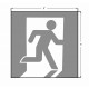 Safe T-Nose DRML Egress Signs Running Man - Left - 5" x 5"