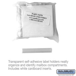 Salsbury 1070 Label Holders - Bag Of (50)