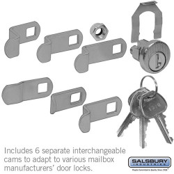 Salsbury 1195 Universal Lock - For CBU/NDCBU Pedestal Style Mailbox Door - w/ (3) Keys