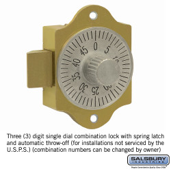 Salsbury 2086 Combination Lock - For Brass Mailbox Door