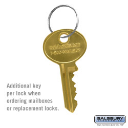 Salsbury 2498 Additional Key - For Data Distribution Aluminum Box Door