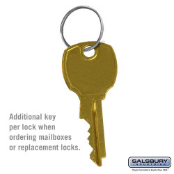 Salsbury 3398 Additional Key - For Cluster Box Unit Standard Lock