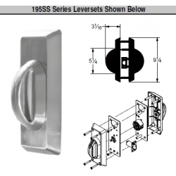 Marks USA 195BH Series Life Saver D-LIG Slide Cylinderical Lockset, Commercial Cylinder, Grade 1, Finish-Satin Stainless Steel