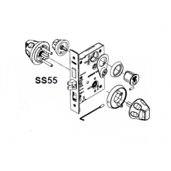 Marks USA 5SS55 Series 5SS55 Knob Institutional Life Saver Mortise Lockset, Finish-Satin Stainless Steel