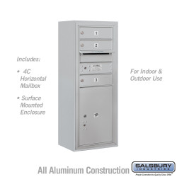 Salsbury 3810 Surface Mounted 4C Horizontal Mailbox Unit 10 Door High Unit (38-5/8")- Front Loading