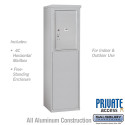 Salsbury 3906D-2PZFP Free-Standing 4C Horizontal Mailbox Unit - Stand-Alone Parcel Locker - Front Loading