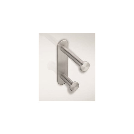Magnuson Group SCH-33905 S Series Double Coat Hook W/ Back Plate, Finish-Brushed Stainless Steel