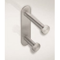 Magnuson SCH-33905 S Series Double Coat Hook W/ Back Plate, Finish-Brushed Stainless Steel
