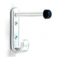 Magnuson K-220S Aluminum Hook W/ Door Stop, Finish-Silver Anodized