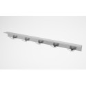 Magnuson STAL-5-SS Wall Mounted Hook Strip, Satin Stainless W/ Clear Coat, Width-50"
