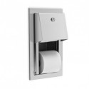 AJW U842 Steel Dual Toilet Tissue Paper Dispenser-Partition Hooded