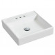 American Imaginations AI-11 17.5-in. W x 17.5-in. D Wall Mount Square Vessel In White Color