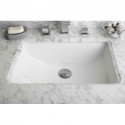 American Imaginations AI-12821 CUPC Oval Undermount Sink Set In White And Drain