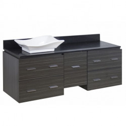 American Imaginations AI-145 Plywood-Melamine Rectangle Vanity Set In Dawn Grey