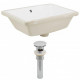 American Imaginations AI-128 Undermount Sink Set In White And Drain
