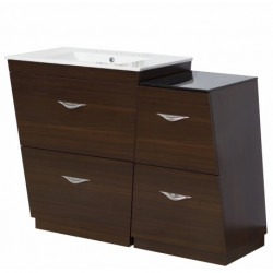 American Imaginations AI-126 Floor Mount Plywood-Melamine Vanity Set In Wenge