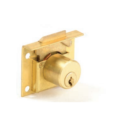 CCL 02698 0666 1/2 Series Drawer Lock, Pin Tumbler, Length- 7/8", Finish- Satin Brass, Keying- Keyed Alike 4T37526