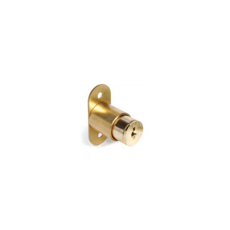 CCL 02699 2069 Series Push & Turn Sliding Door Lock, Disc Tumbler, Length-7/8", Keyed Different, Finish- Satin Brass