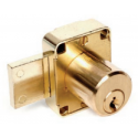 CCL 0270 0737 Series Cabinet Lock, Pin Tumbler, 4T37526, Finish-Satin Brass Plated