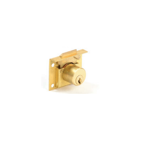 CCL 02706 0666 1/2 Series Drawer Lock, Pin Tumbler, Keyed Alike 4T37526, Length-7/8, Finish-Satin Brass