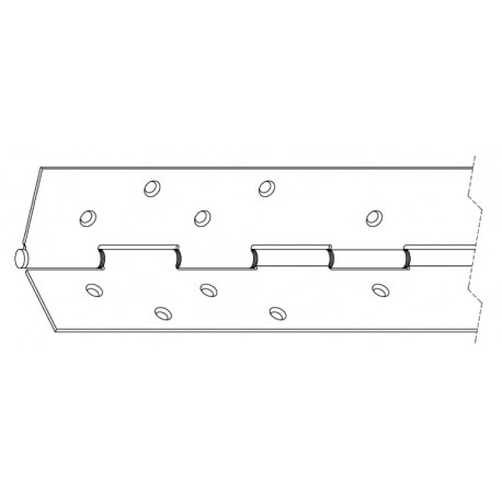 PBB CH51 Full Mortise Continuous Heavy Weight Stainless Hinge Finish Satin Stainless