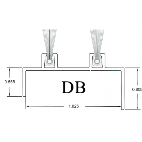 FHI DB Aluminum Door Bottom Sweep W/ EPDM Rubber Insert W/ Mill Finish 6063 T6 Alloy