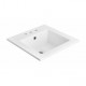 American Imaginations AI-155 Rectangle Ceramic Top Set In White Color And Drain