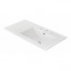 American Imaginations AI-1556 Rectangle Ceramic Top Set In White Color And Drain