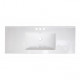 American Imaginations AI-1558 Rectangle Ceramic Top Set In White Color And Drain