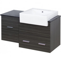 American Imaginations AI-161 Plywood-Melamine Vanity Set In Dawn Grey