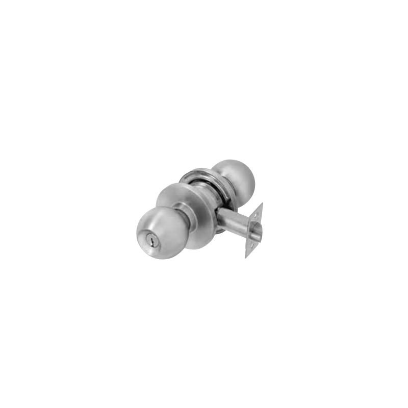 PDQ SV Series Grade 2 Standard Duty CQ Ball Knob Cylindrical Lock, Single Cylinder