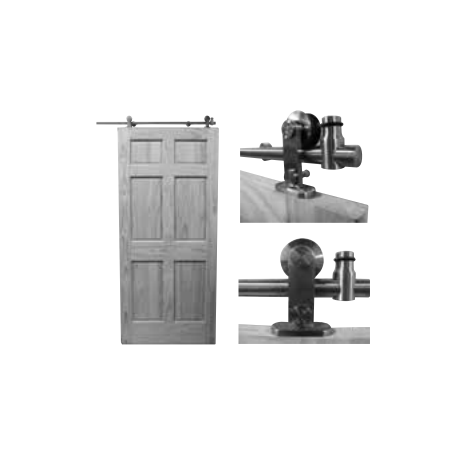 PDQ STS W 171 Series Sliding Barn Door Hardware for Wood Door, Finish-Satin Stainless Steel