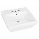 American Imaginations AI-1807 Above Counter Rectangle Vessel In White Color Faucet