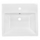 American Imaginations AI-180 Rectangle Vessel In White Color For Single Hole Faucet