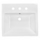 American Imaginations AI-1808 Above Counter Rectangle Vessel In White Color Faucet
