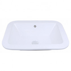 American Imaginations AI-1808 Undermount Rectangle Vessel In White Color Faucet