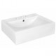 American Imaginations AI-1809 Above Counter Rectangle Vessel In White Color Faucet