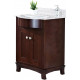 American Imaginations AI-183 Birch Wood-Veneer Vanity Set In Coffee, Lacquer-Stain Finish