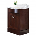 American Imaginations AI-1835 Birch Wood-Veneer Vanity Set In Coffee, Lacquer-Stain