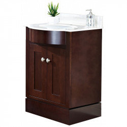 American Imaginations AI-1836 Birch Wood-Veneer Vanity Set In Coffee, Lacquer-Stain