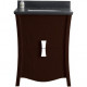 American Imaginations AI-182 Birch Wood-Veneer Vanity Set In Coffee, Lacquer-Stain