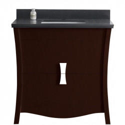 American Imaginations AI-1823 Birch Wood-Veneer Vanity Set In Coffee, Lacquer-Stain