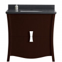 American Imaginations AI-18241 Birch Wood-Veneer Vanity Set In Coffee, Lacquer-Stain