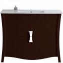 American Imaginations AI-18250 Birch Wood-Veneer Vanity Set In Coffee, Lacquer-Stain